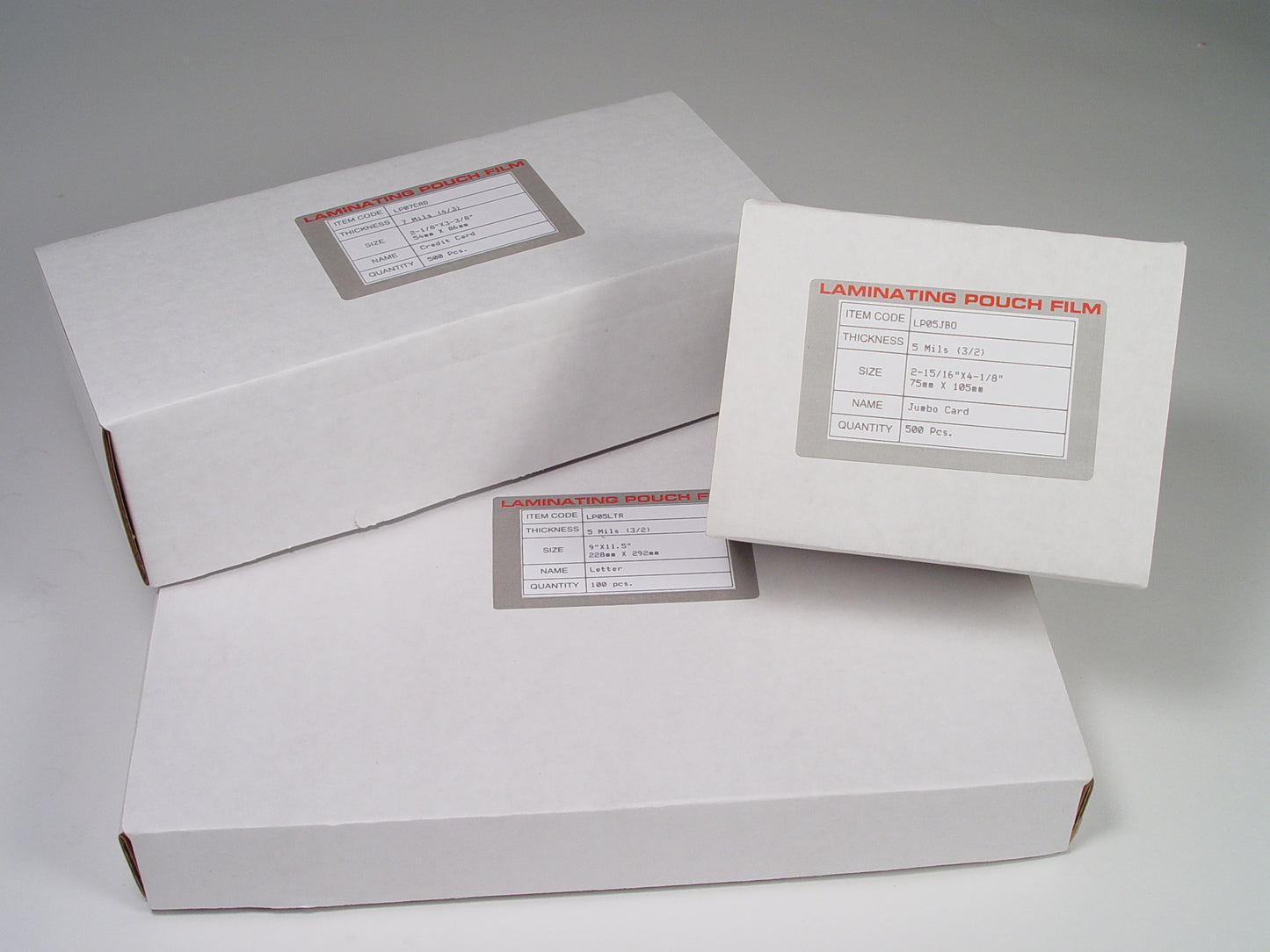 Laminating Pouches Priced per 100 Pieces