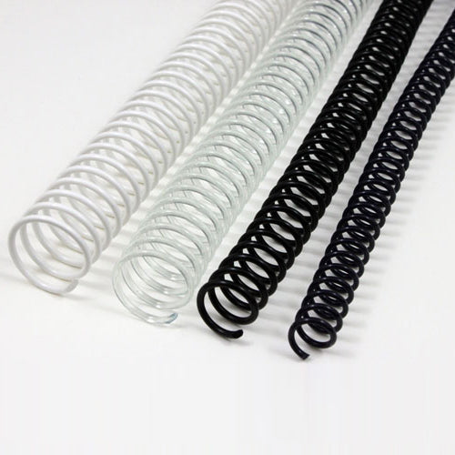 Plastic Spiral Coils or Binding Elements 4:1 Pitch 12" 100 Piece Pack