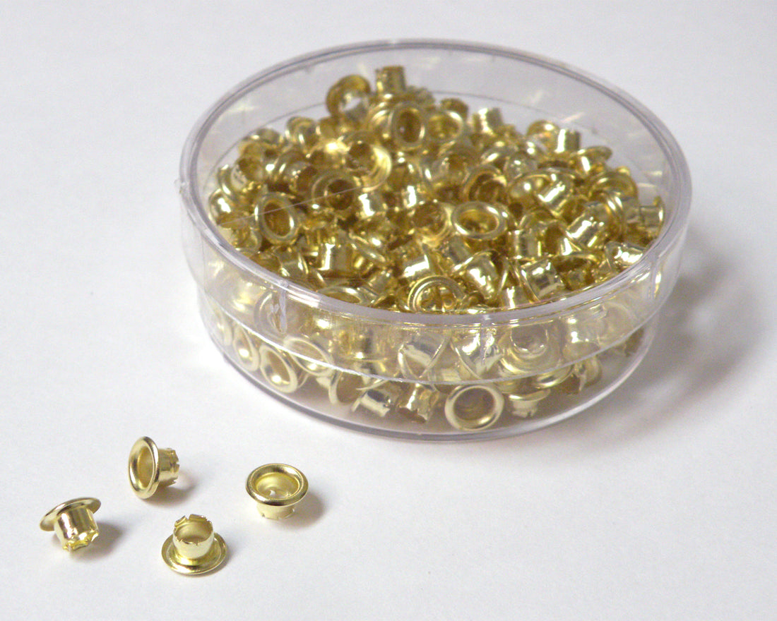 Akiles Brass Plated Eyelets for Eyelet Punch - 250 Piece Pack ...