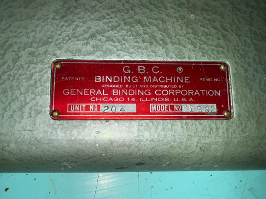 GBC comb binder bookbinding machine model# T1BC2 good working condition