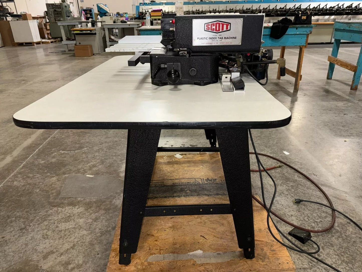 Scott Equipment 1800 Mylar Reinforcer Index Tab Machine